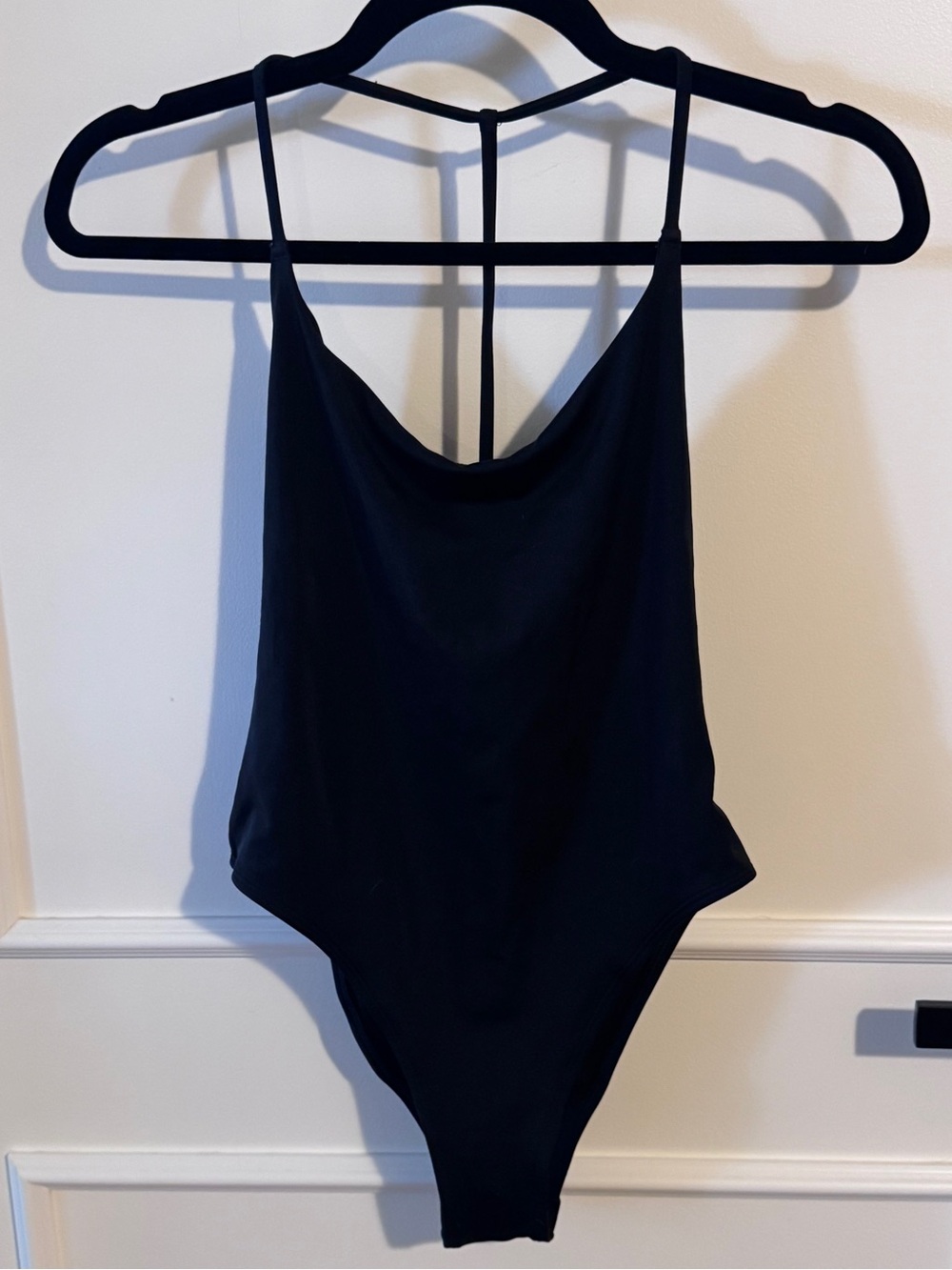 aerie Black One-Piece Swimsuit with T-Back Straps